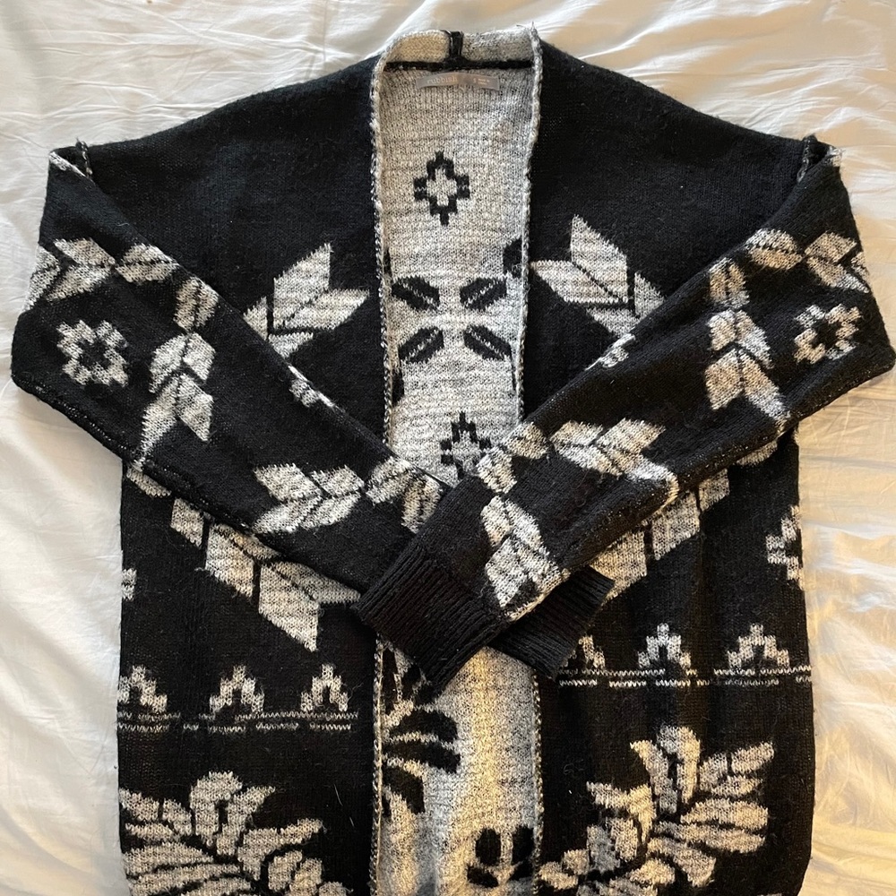 RUBBISH black and grey pattern long cardigan